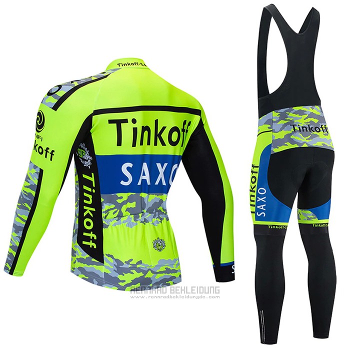 2021 Fahrradbekleidung Tinkoff Gelb Trikot Langarm und Tragerhose